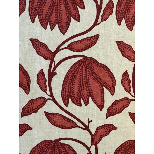 Thibaut Desert Flower Sunbaked F912010 by Thibaut Fabric 4 1/2 Yards Handprint Linen For Sale - Image 4 of 6