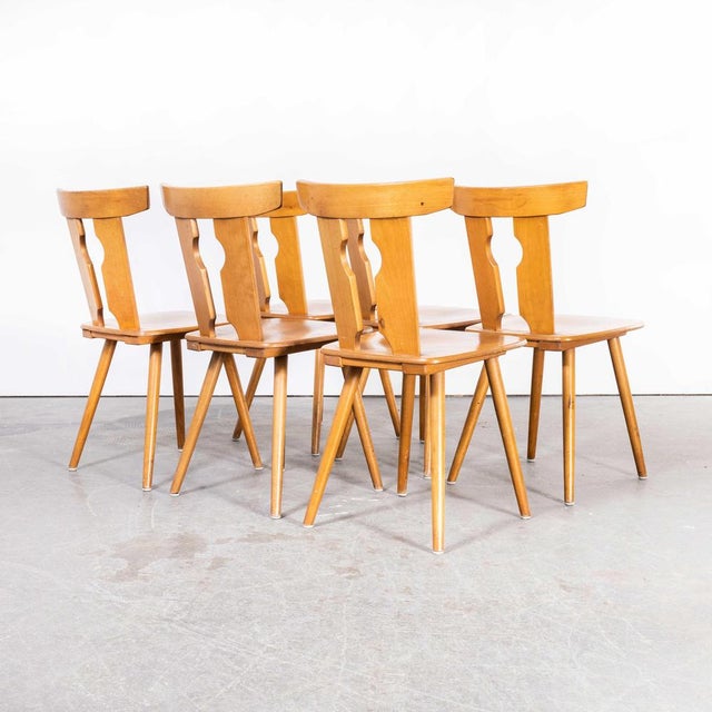 Blonde Dining Chairs, Alsace, 1950s, Set of 6 For Sale - Image 3 of 11