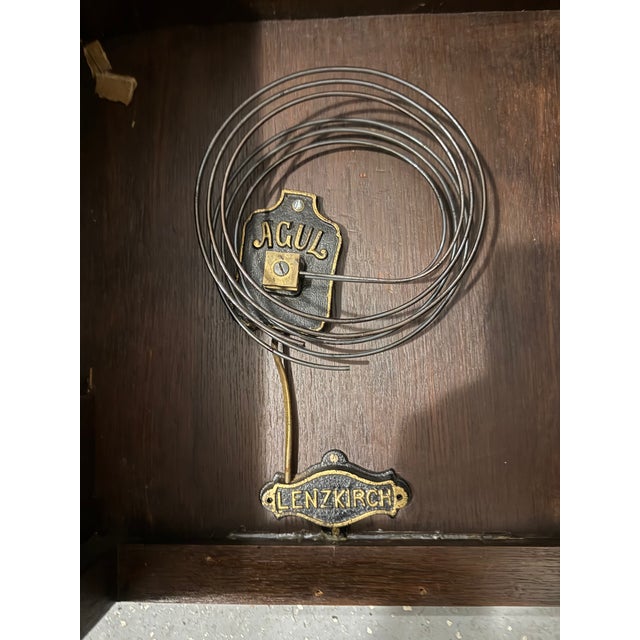 Very Rare Antique German Black Forest Lenzkirch Tall Case Clock - Floor Model - Weight Driven For Sale In Charlotte - Image 6 of 9