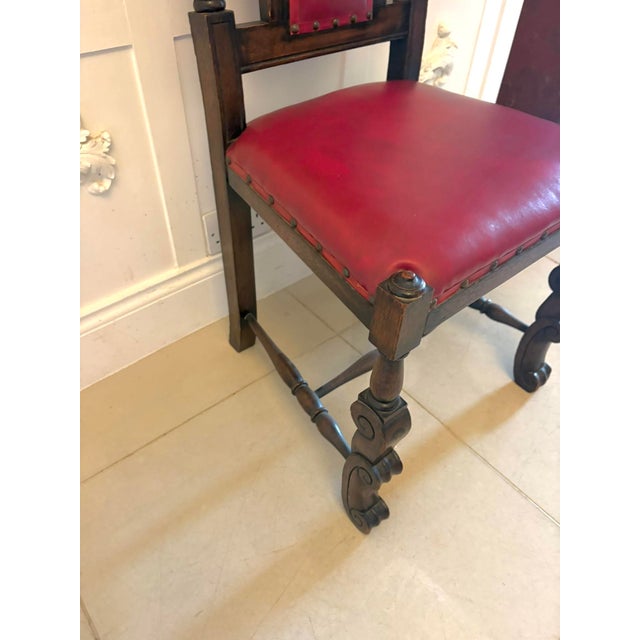 Antique Victorian Carved Oak Barley Twist Dining Chairs, 1880, Set of 6 For Sale - Image 13 of 18