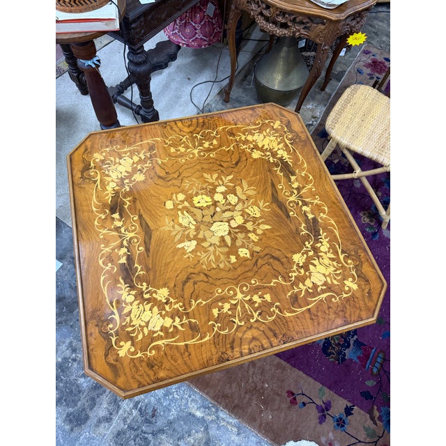 Elevate your entertaining with this exceptional Italian Inlaid Convertible Game Table. Created in the spirit of mid-20th...