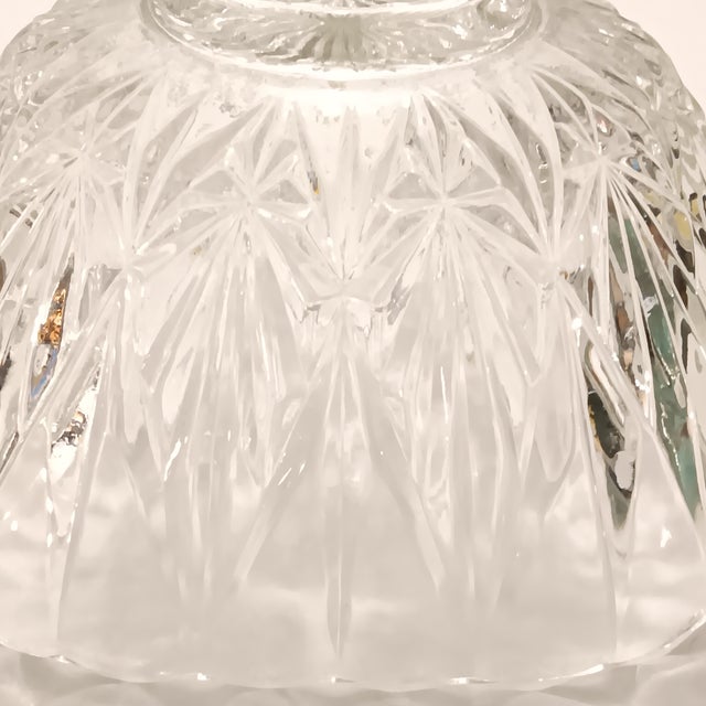 Vintage Large Cut Lead Crystal Bowl For Sale - Image 10 of 12