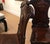Brown Pair of Hand Carved Mahogany Armorial Hall Chairs For Sale - Image 8 of 12