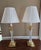 Beautiful vintage Crystal and Brass Table lamps in beautiful condition. Shades and Finials included. 23.5" Tall to top of...