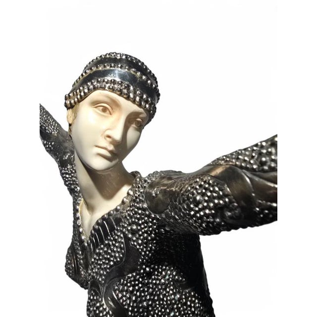 Demeter H. Chiparus, Art Deco Figure, 1920, Silvered Bronze For Sale - Image 11 of 17