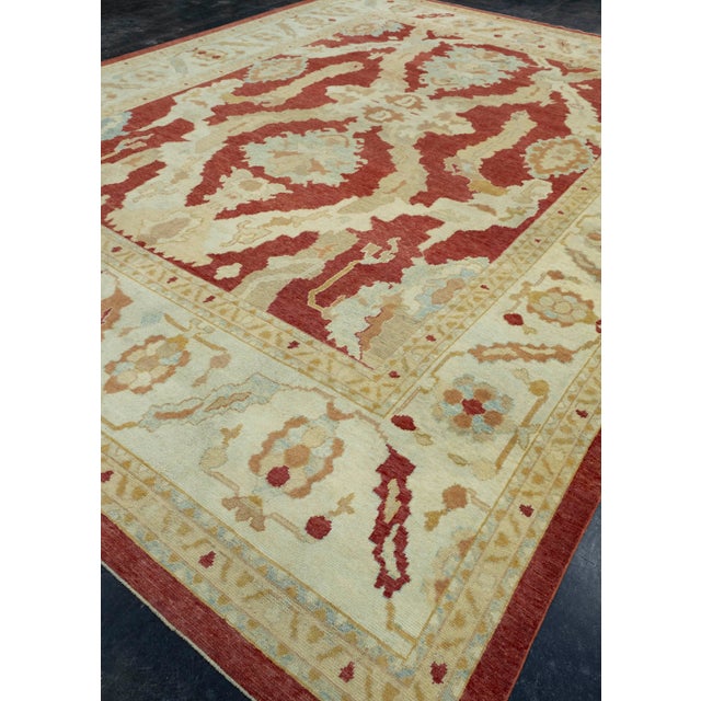 Turkish Turkish Oushak Rug 11'11" x 15'8" #18542 For Sale - Image 3 of 8
