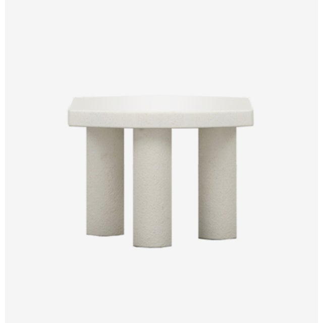 White Maxime Boutillier Plaster Side Tables For Sale - Image 8 of 11
