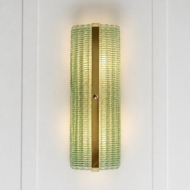 Contemporary Rectangular Murano Glass Wall Sconces With Chrome Finish – Set of 2 by SimoEng For Sale - Image 9 of 9