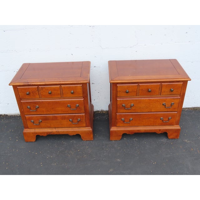 This classic Pair of Nightstands is made of wood, solid wood, and metal. These two gorgeous End Tables feature highly...
