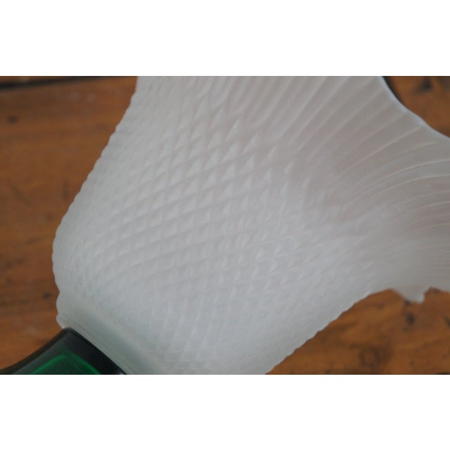 Glass Mid 20th Century Studio Nova Portugal Pineapple Flower Frosted Glass Votive Candle Holders - a Pair For Sale - Image 7 of 11