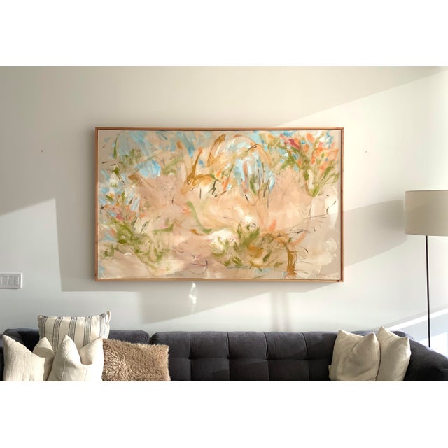 Contemporary Wildflowers, Neutral Naturalistic Painting For Sale - Image 3 of 9