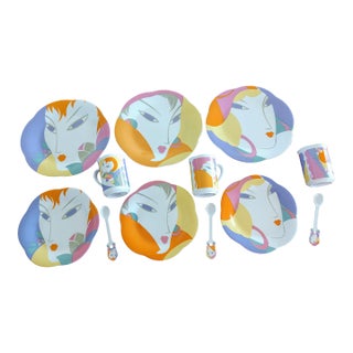 1980's Larry Laslo "Visage" Place Settings (Three) For Sale