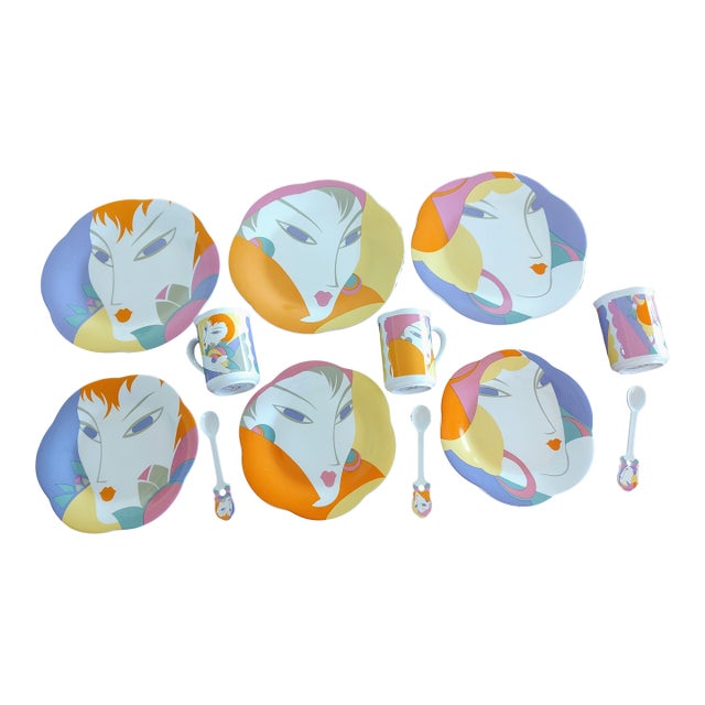 1980's Larry Laslo "Visage" Place Settings (Three) For Sale