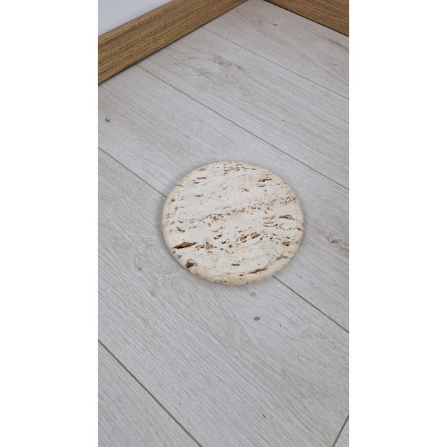 Pocket Emptiers in Turned Travertine from Up & Up, 1970s, Set of 2 For Sale - Image 17 of 18