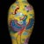 Late 20th Century Vintage Chinese Gilt Copper Enamel "Dragon & Phoenix" Vase, Qianlong Mark - 615g For Sale - Image 5 of 9