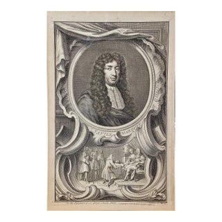 18th Century Engraved Portrait of George Savile, Marquis of Halifax by Jacobus Houbraken, 1747 For Sale