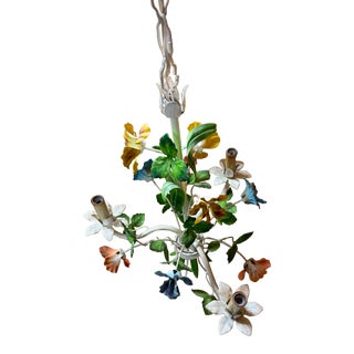 1970s Garden Chandelier With Flowers For Sale