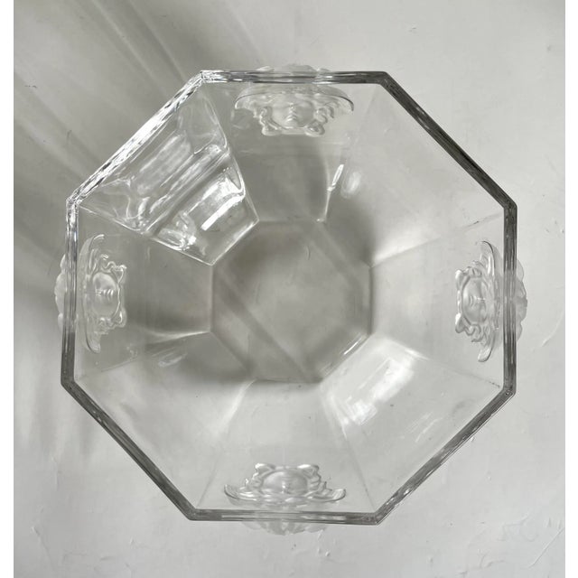 Art Deco Versace Rosenthal Medusa Lumiere Crystal Bowl For Sale - Image 3 of 12
