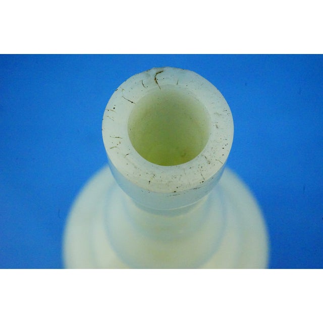 19th Century Morandi Bottle Vase in White Opaline Milk Glass attributed to Salviati Murano, Italy For Sale - Image 16 of 18