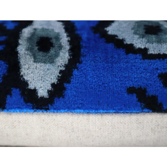 Contemporary Handmade Velvet Evil Eye Good Luck Throw Pillow & Down Feather Insert For Sale In San Francisco - Image 6 of 8