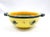 Vintage Henriot Quimper handled bowl in classic Soleil Yellow pattern with Breton Man & floral motif. Signed on reverse:...