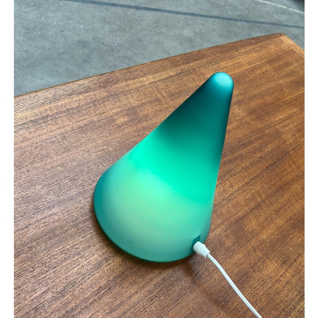 Postmodern Postmodern Dutch Glass Cone Table Lamp from Mobo Light, Holland, 1980s For Sale - Image 3 of 18