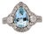 1.6Ct Santa Maria Aquamarine Ring With Natural Diamonds: Solid 14k Gold, 10x7mm, Size 6.75 For Sale