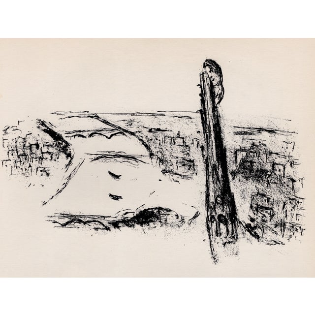 Marc Chagall, Nude, Mother and Child in Front of Notre Dame / The Bridges of the Seine, 1953, Lithograph For Sale - Image 6 of 8