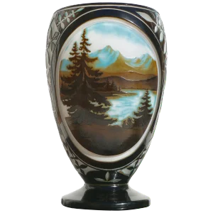 Monumental D’Argental Paul Nicolas Cameo Landscape Vase