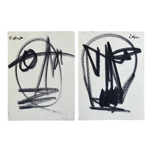 Set of Two Original Peter Keil Paintings