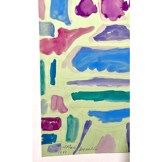 Abstract Expressionism Jay Milder, Abstract Expressionist Landscape Jay Milder Rhino Horn Painting American Pop Art, 1990 For Sale - Image 3 of 7