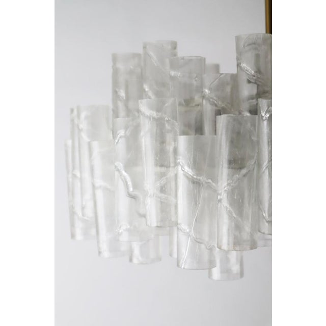 Brutalist Ice Murano Glass Tube Chandelier from Doria Leuchten, Germany, 1960s For Sale - Image 12 of 18