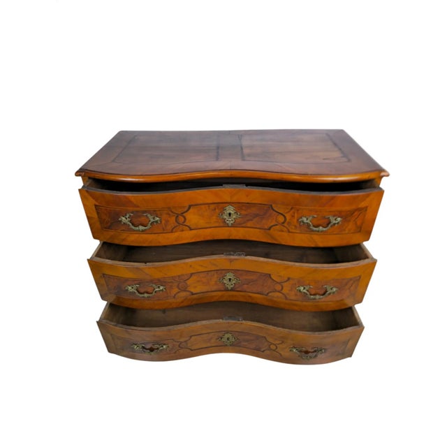 18th Century 18th Century Baroque Serpentine-Front Chest of Drawers, Germany For Sale - Image 5 of 11