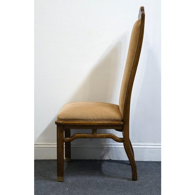 Wood Bernhardt Furniture Solid Walnut Asian Chinoiserie Style Dining Side Chair For Sale - Image 7 of 9