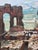 1980s Jan Hoowij (1907–1987) Signed Mid-Century Oil on Panel Painting of Classical Roman Ruins in Gilt Frame For Sale - Image 5 of 9