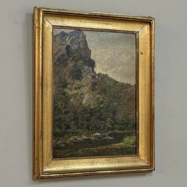 Mid 20th Century Framed Oil Painting on Panel by Laurent Souky (1914–2005), 'Rochers Des Nutons' For Sale - Image 5 of 18
