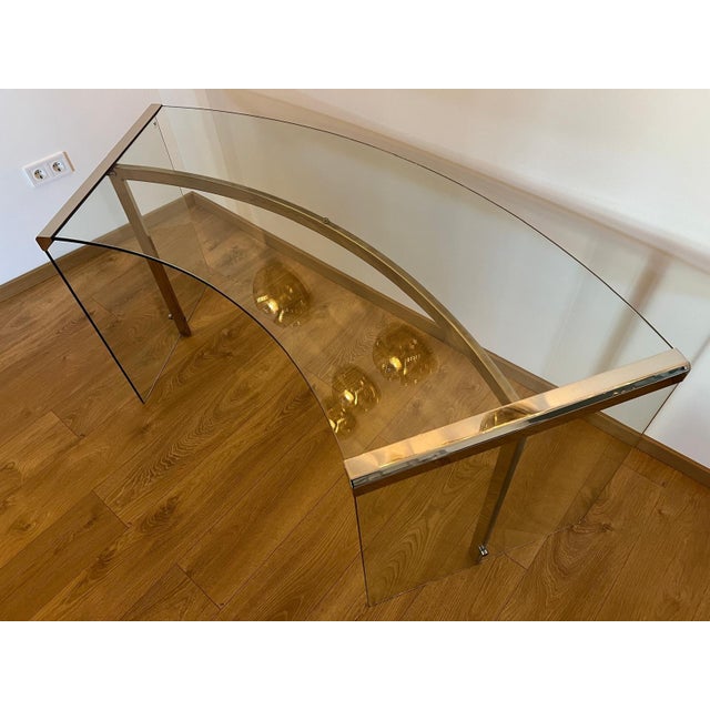 Glass President Desk by Gallotti and Radice For Sale - Image 6 of 14