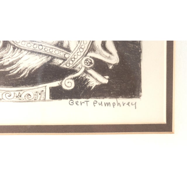 Framed & Signed Lithograph of Don Quixote and Sancho Panza by Bert Pumphrey (1916 - 2002) For Sale - Image 4 of 5