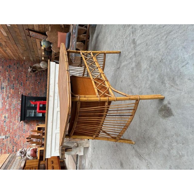 Blonde Rattan Desk, 1960s For Sale - Image 10 of 15