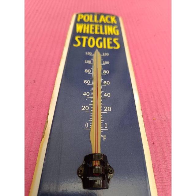 American Pollack Vintage Style Thermometer Merchandise No Porcelain Souvenir Store For Sale - Image 3 of 5