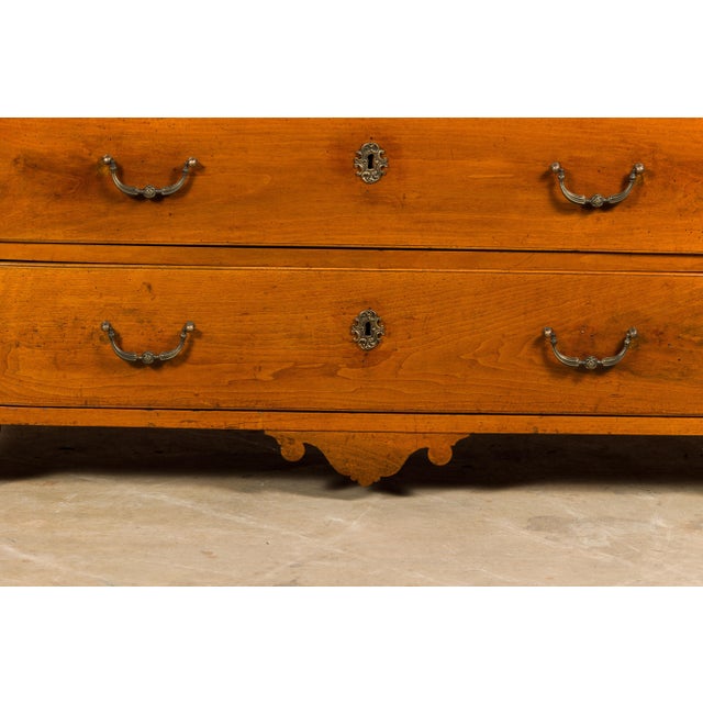 18th Century French Walnut Commode with Three Drawers and Carved Apron For Sale - Image 9 of 12