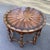 Late 20th Century Late 20th Century Taracea Handcrafted Inlaid Round Center Table With Starburst Marquetry Top For Sale - Image 5 of 8