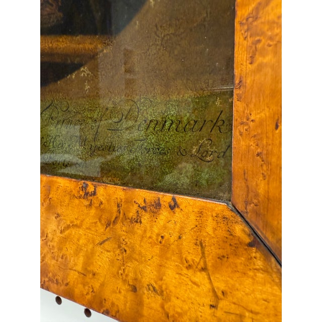Wood Early 20th C Antique Birds Eye Maple Frame With John Faber Print For Sale - Image 7 of 10