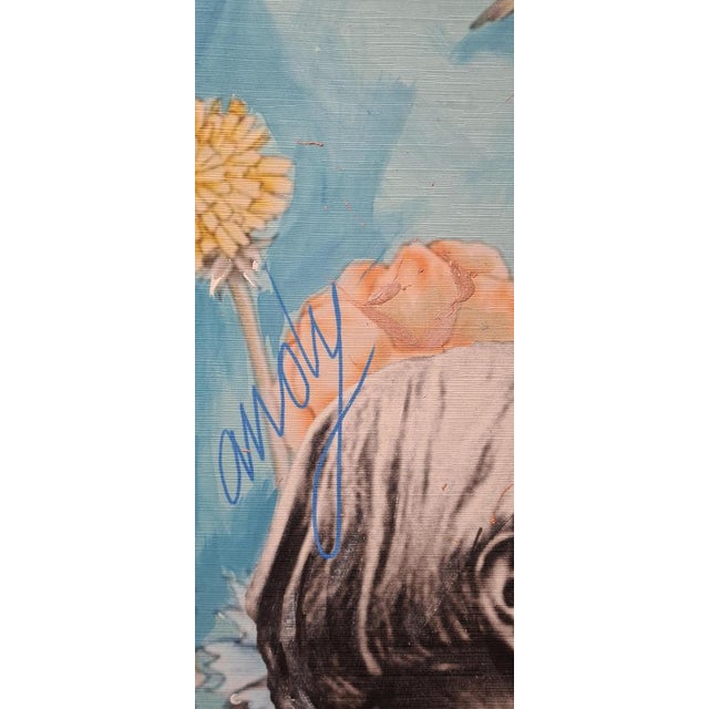 Composition with Andy Warhol, 2000s, Mixed Media Canvas Print For Sale - Image 11 of 16