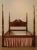 R. Wurster Custom Mahogany Carved Four Poster Bed For Sale - Image 4 of 13