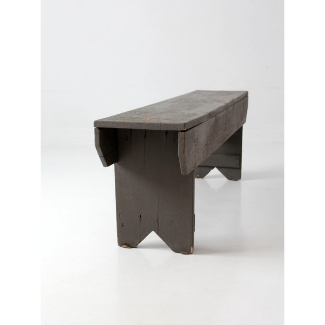 Antique Primitive Americana Farmhouse Bench For Sale - Image 14 of 18