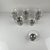Set of 10 dessert/ice cream cups, glass and metal (silvered?), 1970 Dimensions: Diameter: 10 cm Height: 7.5 cm Good...