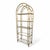 Gold Vintage Gilt Metal Faux Bamboo Curio Display Etagere With 5 Glass Shelves For Sale - Image 8 of 8