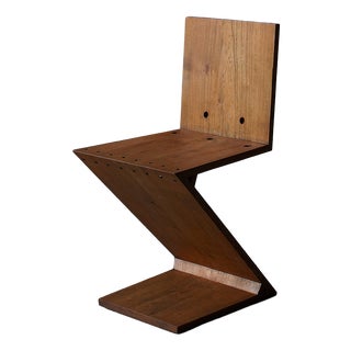 Rietveld Zig Zag Chair by G.A.V.D. Groenekan for Gerard Van De Groenekan, the Netherlands, 1960s For Sale