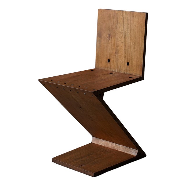Rietveld Zig Zag Chair by G.A.V.D. Groenekan for Gerard Van De Groenekan, the Netherlands, 1960s For Sale